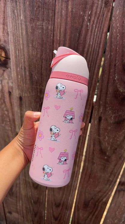 Snoopy Bow & Bloom FreeSip 2oz Water Bottle